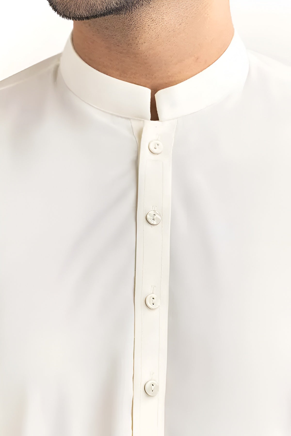 Men's Stitched Premium Cream White Boski Shalwar Kameez