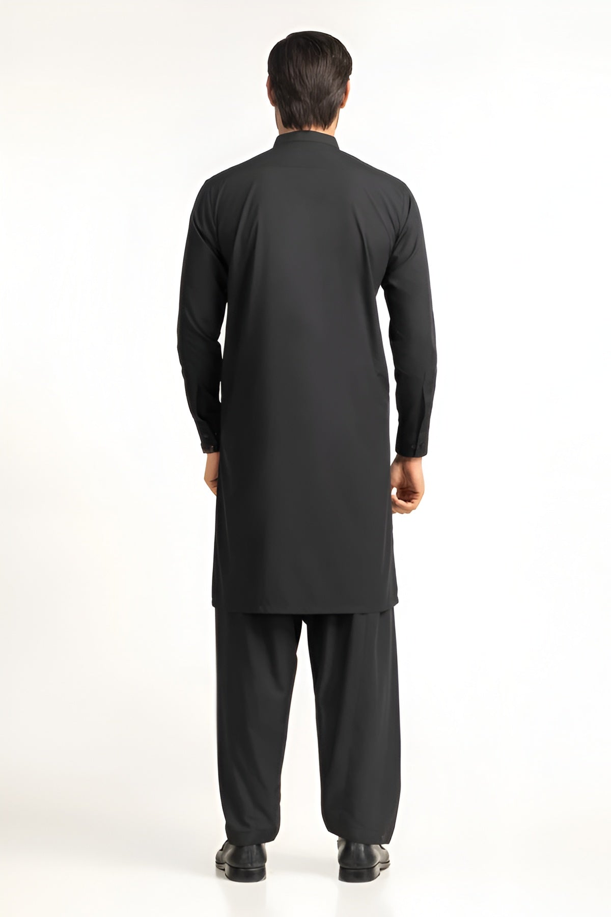Men's Stitched Premium Black Arabian Boski Shalwar Kameez