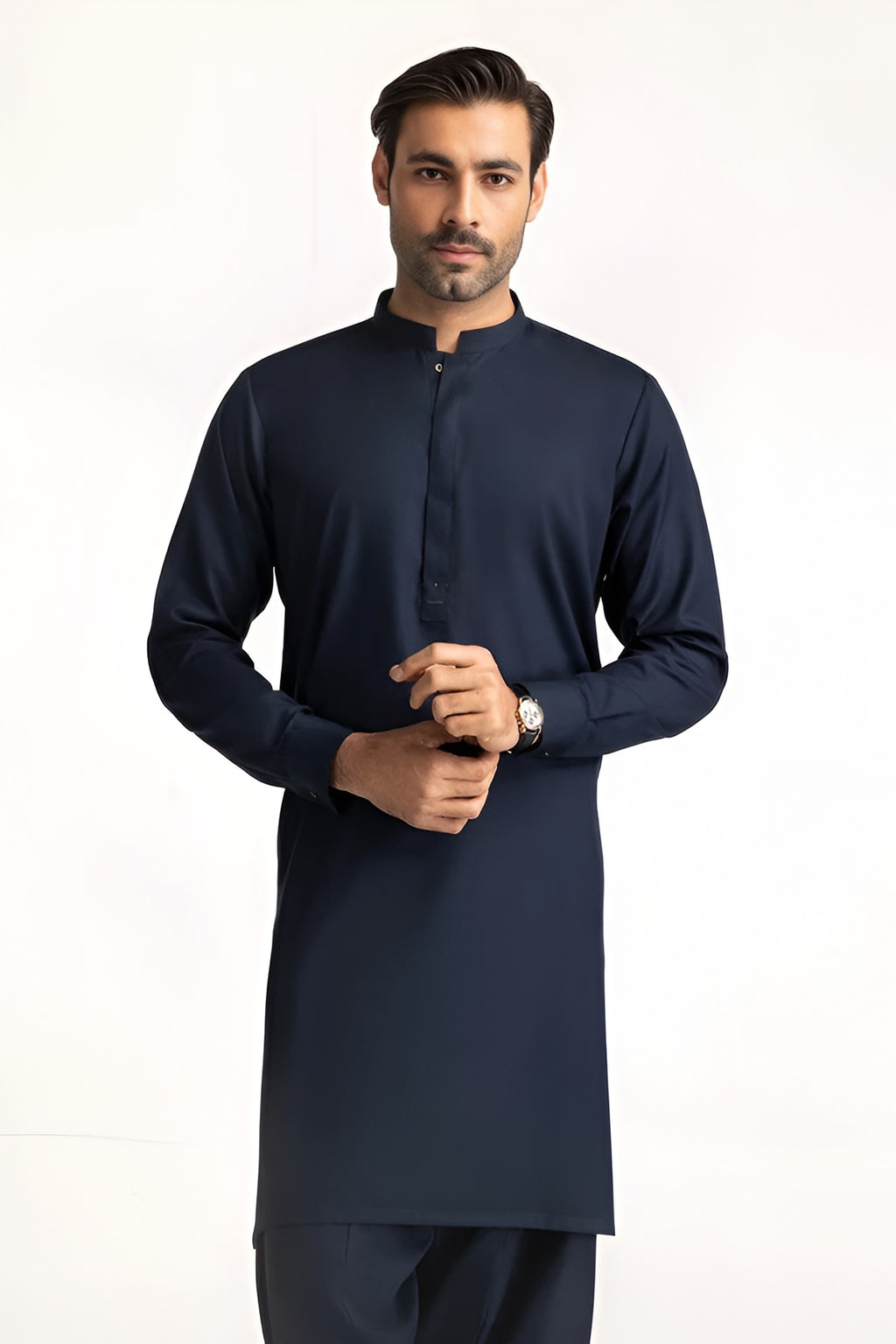 Men's Stitched Premium Navy Arabian Boski Shalwar Kameez