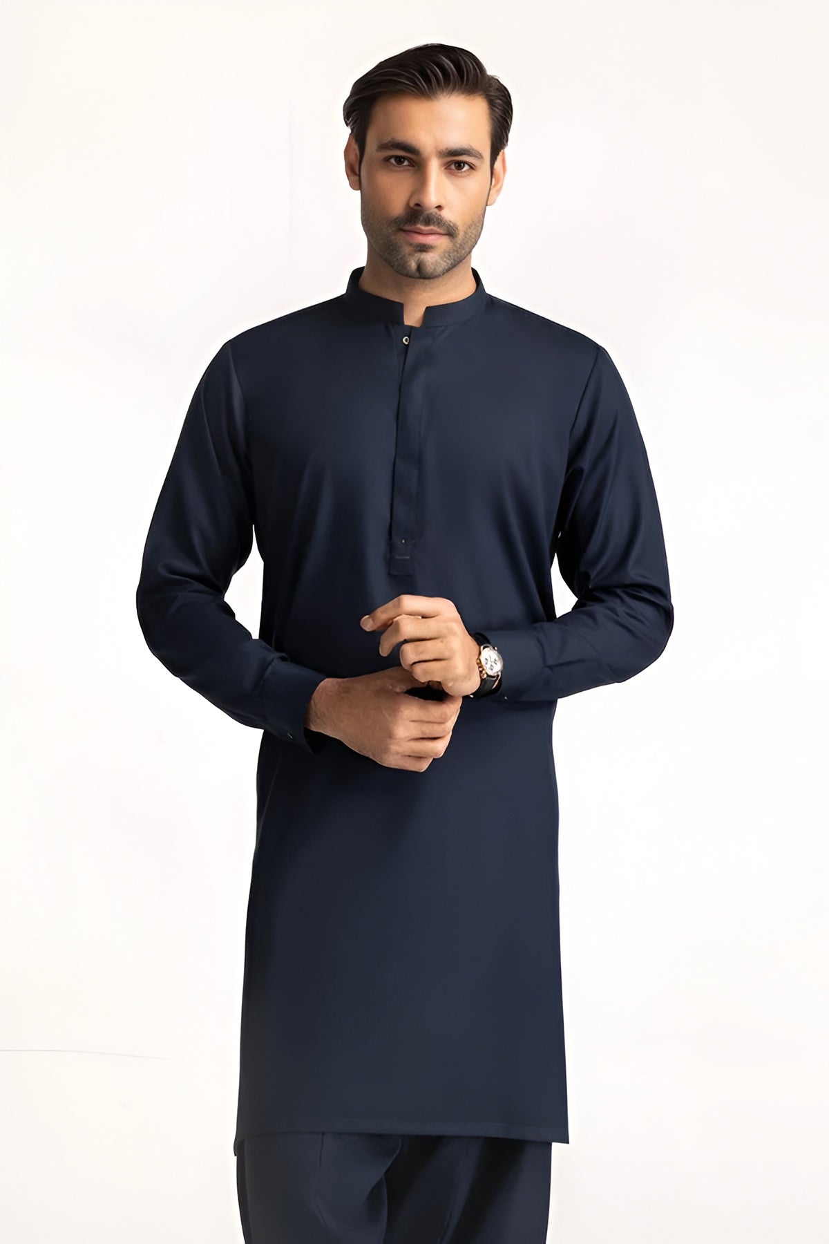 Men's Stitched Premium Navy Arabian Boski Shalwar Kameez